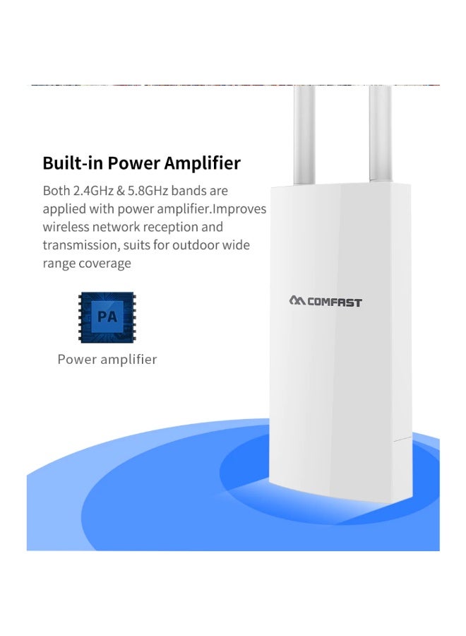 Comfast CF-EW72 1200Mbps Dual Band 5Ghz High Power Outdoor AP 360degree WiFi AP WiFi Repeater Dual Antennas Access Point WiFi Extender - Image 3